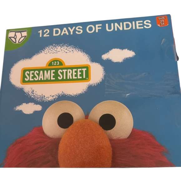 Sesame Street Boys' 12pk Briefs in Advent Box, Elmo, Big Bird &Cookie Mo… - Picture 1 of 6
